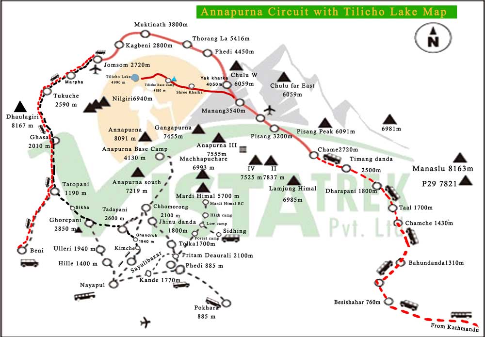 TREKKING AL CIRCUITO DELL' ANNAPURNA CON IL LAGO TILICHO